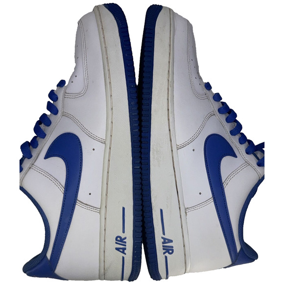 Nike Air Force 1 '07 White Medium Blue DH7561-104 Men's Size 11 - Picture 7 of 9